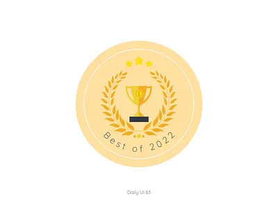 Daily UI #063 - Best of 2022 award badge batch best of best of 2022 canva canva design clean design clean ui daily ui 063 daily ui challenge dailyui063 dailyuichallenge graphic design illustration title trophy ui victory winner