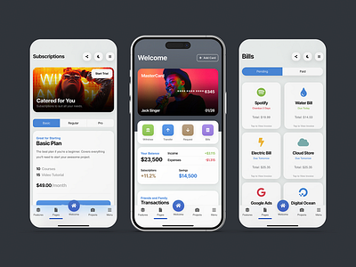 AppKit Mobile - Mobile Kit & PWA for Finance, Banking and Crypto app banking bills crypto crypto app crypto wallet design finance finance app finance wallet ios mobile online banking online banking app personal finance personal finance app sidebar subscription service ui wallet app