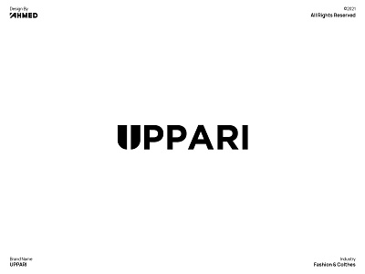 UPPARI - Logo Design abstract brand identity branding clothes logo creative design draw fashion logo flat graphic design illustration illustrator logo logo design logo mark minimal simple u logo ui vector