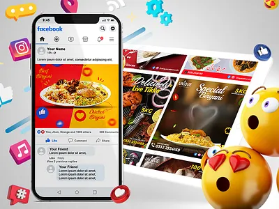 Food Caterers Social Media Post branding caterers colorful design food free graphic design icon illustration logo mshafiq muhammadshafiq post psd social media typography ui ux vector website design
