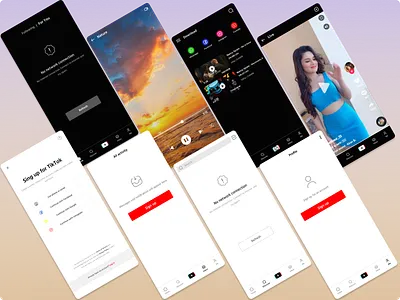 Tiktok app design graphic design logo ui ui designer uiux ux ux produt