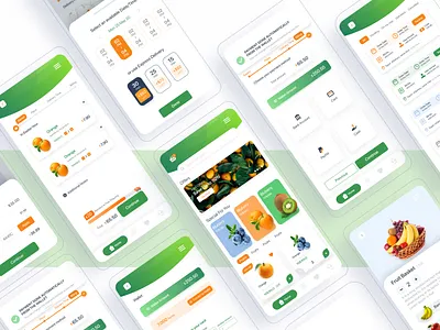 Harvest - Fruits & Vegetables delivery App delivery app design graphic design mobile mobile app ui ui design uiux