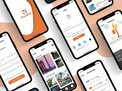 TravelPal app design graphic design ui