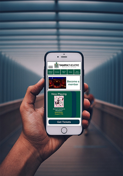 Tampa Theatre Website Design Idea app design ui ux web