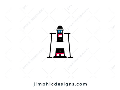 Lighthouse H Logo branding design graphic design letter logo logo design vector
