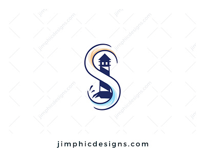 Lighthouse S Logo branding design graphic design letter lighthouse logo logo design vector