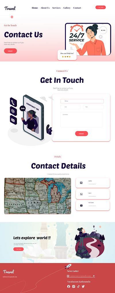 Contact Page contact page ui