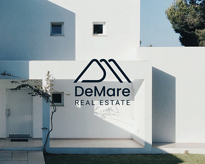 DeMare Real Estate branding logo minimal monogram real estate realtor roof