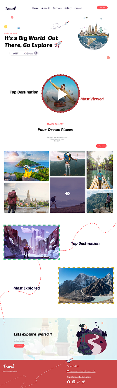 Gallery page travel ui