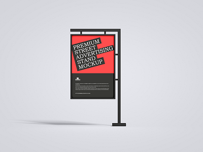 Free Street Advertising Stand Mockup banner mockup