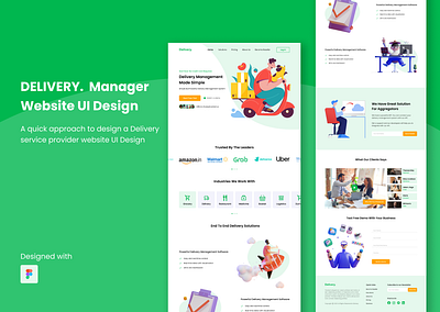 Delivery Service Website UI Design delivery website design minimal ui ui design ui ux uidesign ux web ui website design