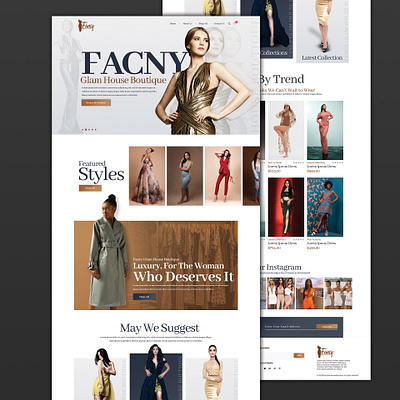 Boutique House brand bussiness clothing creative design graphic desgin landing page online ui ux website women