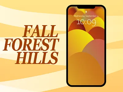 Fall Forest Hills Wallpaper graphic design