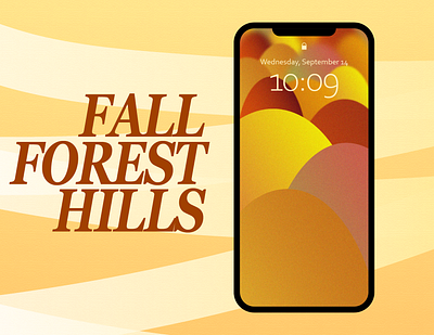 Fall Forest Hills Wallpaper graphic design