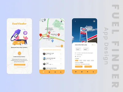Fuel finder mobile app design appdesign branding design designer logo productdesign ui ux webdesign