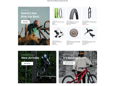 TBS Homepage ecommerce homepage web design website