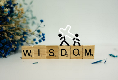 Help people get Wisdom! 💪 3d bible board game brand branding christian jesus letters logo love neighbor neighbors people scrabble stick figure stick figures