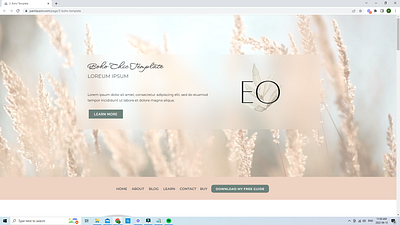 Boho Website Template Design branding design marketing web design