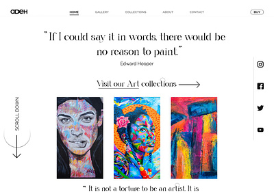 Adeh's Art gallery design graphic design ui