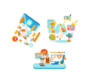 Gods of creativity and work 2dillustra conceptofbrand design digitalart flatillustration illustration vector