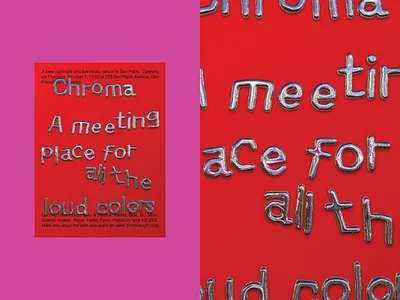 Metal-like lettering 3d adobe illustrator blender brand branding color creative design event font hand lettering identity illustration lettering nightclub poster script type vector visual identity