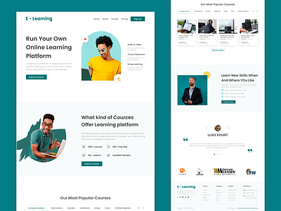 E- Learning landing page e learning
