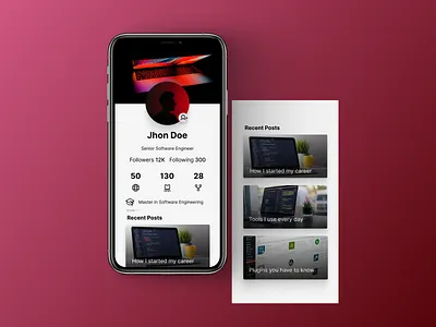 User Profile 006 app dailyui profile
