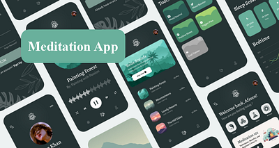 Meditation iOS App UI Kit app design ios ios16 kit mockplus prototype template ui ux