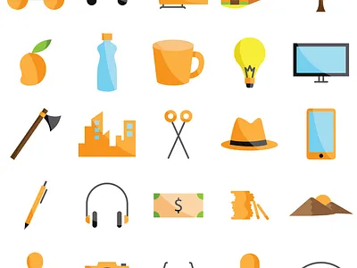 Coloured Icons design graphic design icons illustration vector