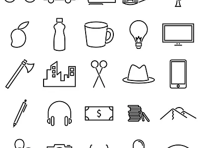 Icons with Spacing Lines design graphic design icons illustration vector