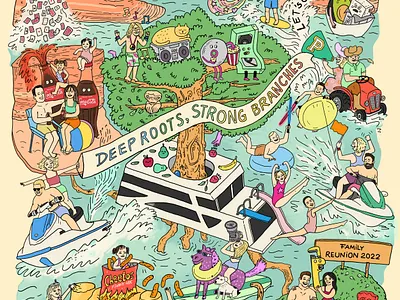 Seek and find illustration adult swim bojack cartoon comedy central detailed funny doodle drawing fun hand drawn humor illustration illustration satirical
