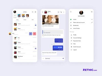 Chatting App app design app ui chat app chat app design chat mobile app ui dribbble best shot mobile app ui ui zethic zethicstudio zethictech