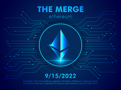 The Ethereum Merge: ETH, Blockchain, Crypto, NFT, Digital Art advertising art artwork bitcoin blockchain clean creative crypto cryptocurrency digital art ethereum graphic design illustration logo minimal minimalist nft the merge web web3