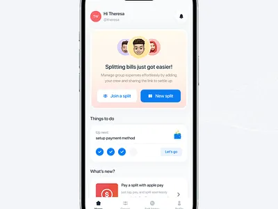 Social Savings & Bill-Splitting App branding graphic design ui