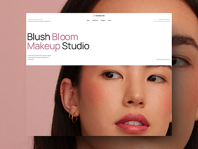 Nicelydone - Cosmetic Collection Landing Page beauty cosmetic glamour landing page lipstick luxury makeup natural skin skincare ui design uiux ux web design website