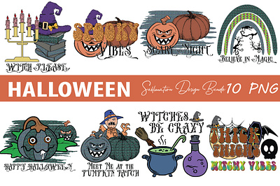 Halloween Sublimation Bundle 3d animation branding design graphic design halloween halloween sublimation bundle illustration logo ui woman