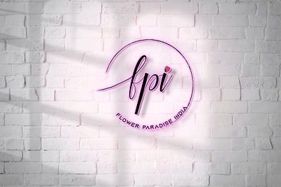 Flower Paradise India Logo 3d branding flowerlogo graphic design logo