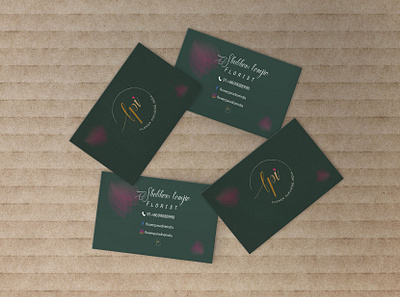 flower paradise india visiting card branding graphic design illustration logo typography visiting card