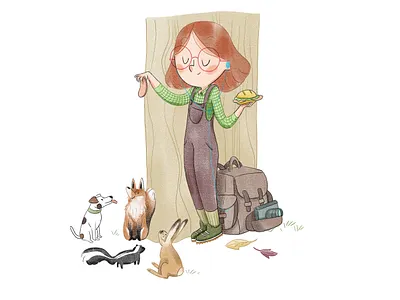 Woodland friends branding children book illustration design digital illustration illustration illustrations kids art kids illustration logo