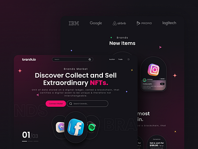 NFT Market adobe xd figma illustration