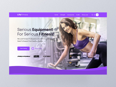 fitness header design ecom fitcom fitness fitness header landingpage ui web header