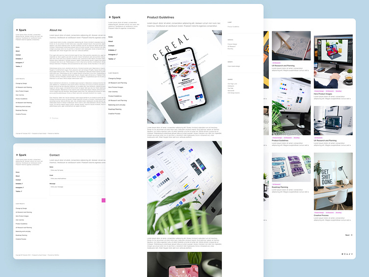 Case Study Webflow Design Portfolio Template by David Silva for Spark