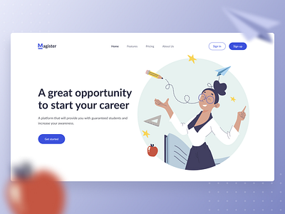 Magister - eLearning platform (Design) branding design design research elearning figma illustration logo mobile mobile design mobile ui photoshop platform prototyping ui uikit uiux ux web web app web design