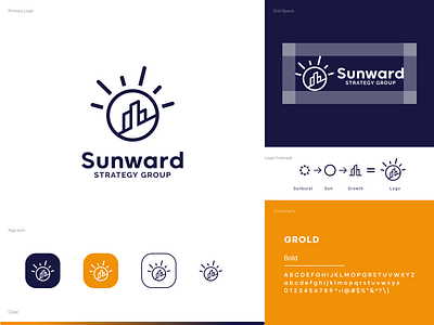 Sunward Logo app icon brand mark branding brandstrategy creative logo designe flat design graphic design growth company illustration logo logoidentity logomark marketingstrategy minimal strategic strategy sun sunlogo vector