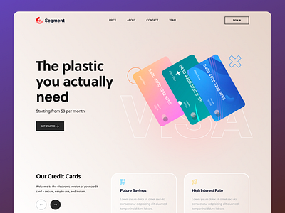 Web site design: landing page home page ui banking card creative credit card finance homepage landing page landingpage ui user interface ux web web design
