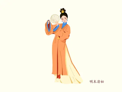 late Ming & early Qing dynasty adobe illustrator design illustration