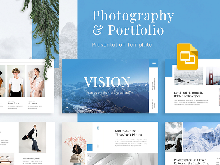Vision Photography & Portfolio Google Slides Template by Premast on