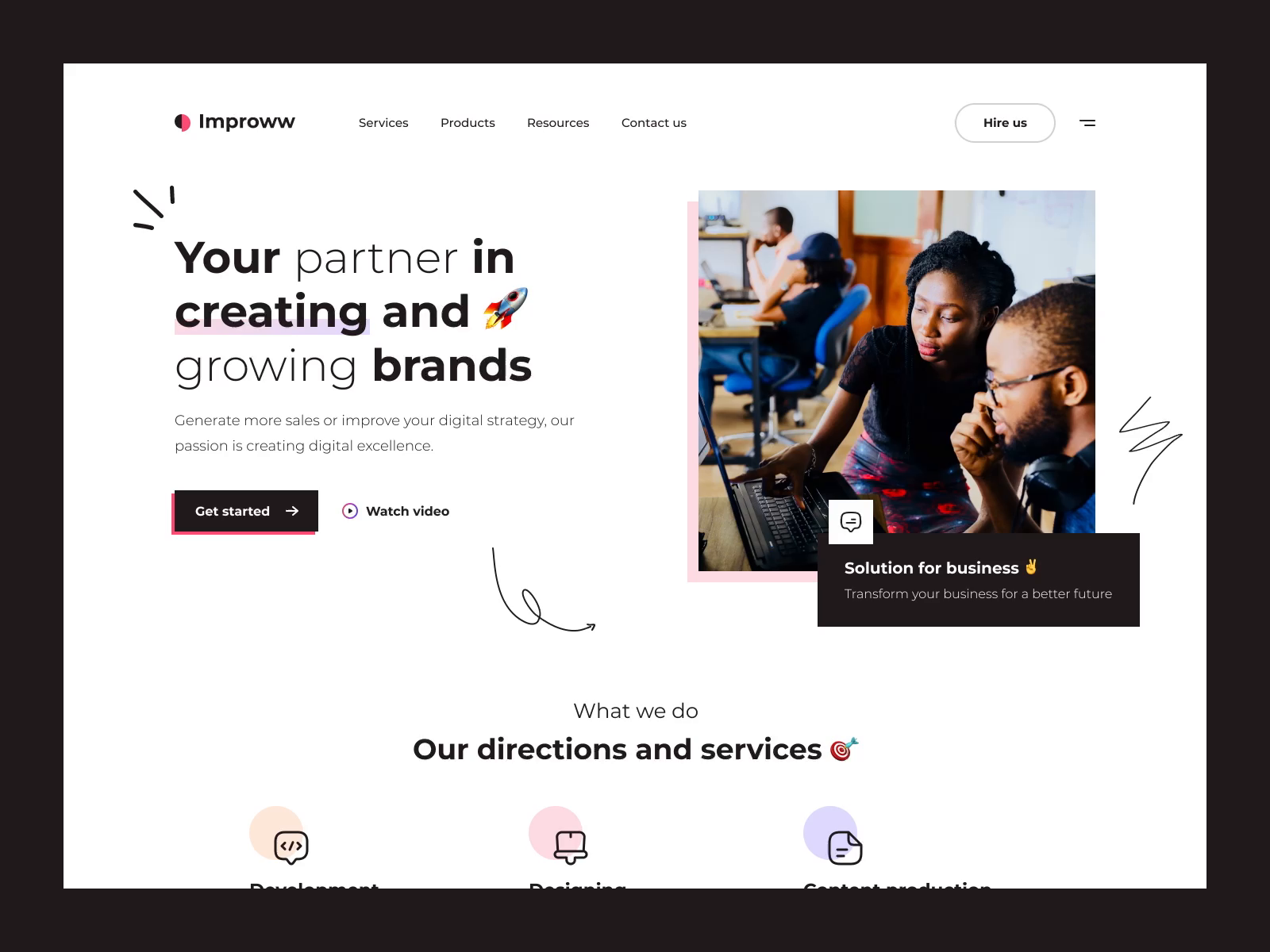 Digital agency landing page website design by Mehdi Bagheri for