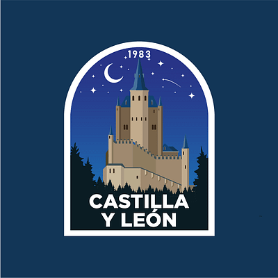 Travel Sticker Spain - Castilla y León branding castilla y león design graphic design illustration infoproduct spain sticker traveling vector