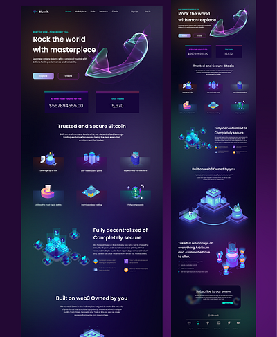 Crypto Landing Page 3d animation app branding crypto crypto landing page crypto website design graphic design illustration illustrator landing page logo motion graphics nft ui ux vector web design website